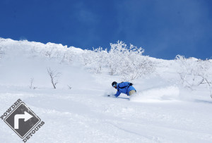 Tristan laying it WAY over in the pow